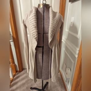 Aritzia Talula oatmeal beige shawl collar wrap sweater cardigan xs